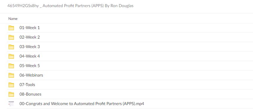 Automated Profit Partners (APPS) By Ron Douglas - free download