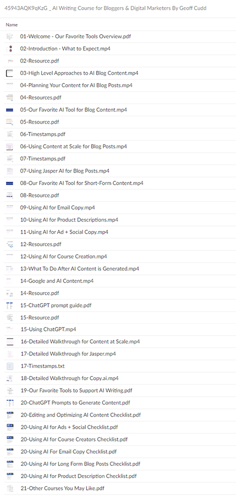 AI Writing Course for Bloggers & Digital Marketers By Geoff Cudd - free download