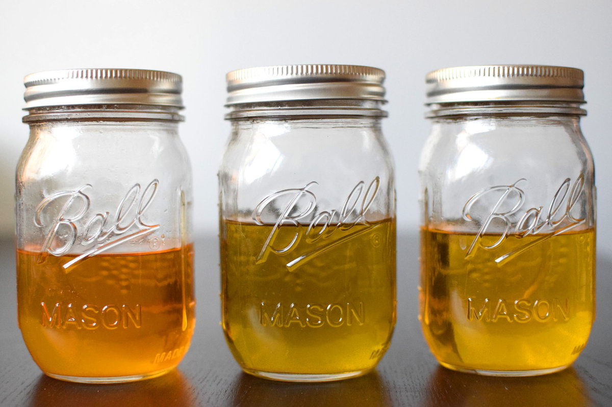 Limoncello strained.