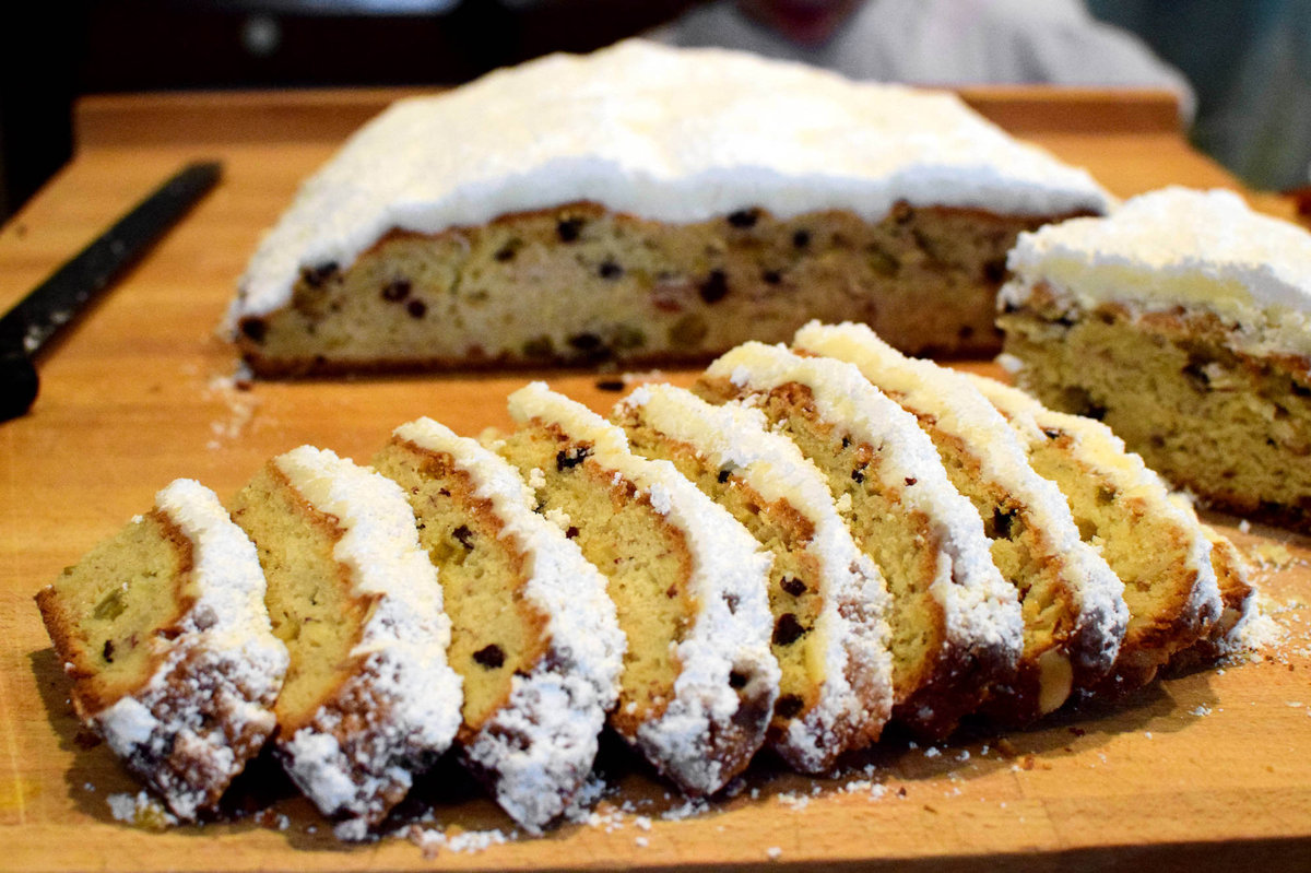 Stollen for breakfast Christmas morning.