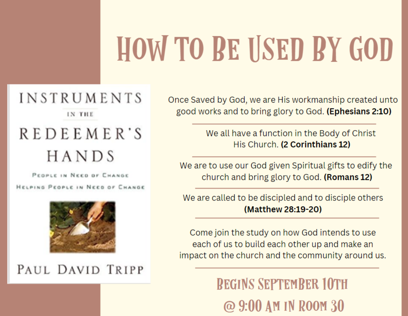 Christ the Rock Community Church Biblical Discipleship Study Sun,