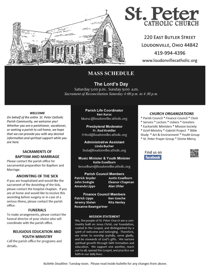 St. Peter Parish Parish Bulletins