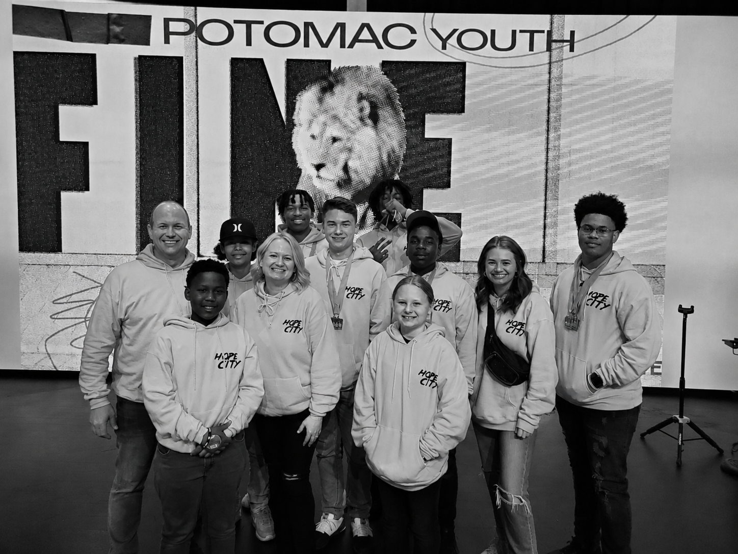 Hope City students and leaders together at Potomac Youth