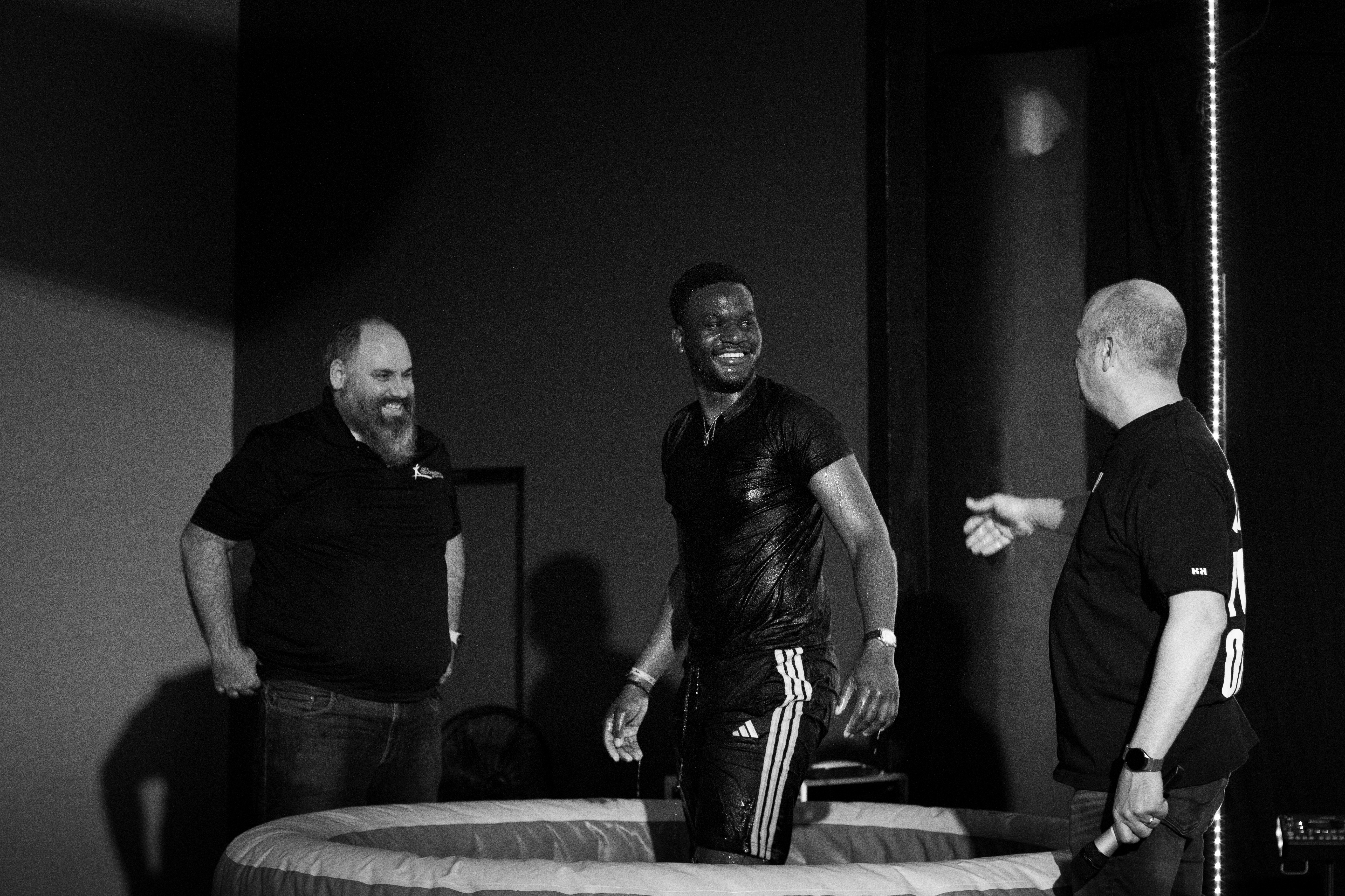 Celebrating a baptism at Hope City Church in Baltimore