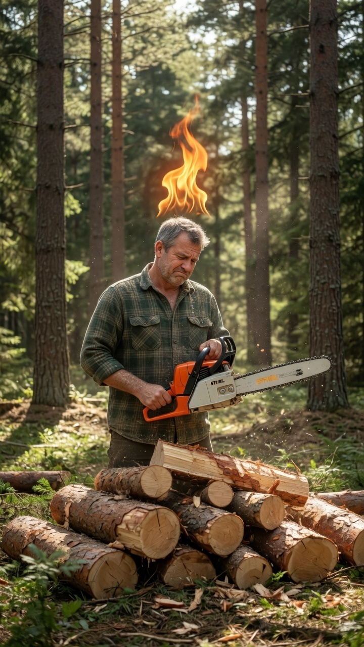 What does a confused man, a chainsaw, and the Holy Spirit have in common?