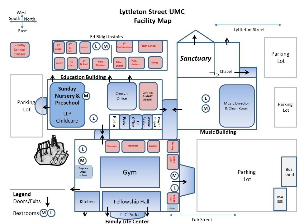 Lyttleton Street United Methodist Church LSUMC Facility Map