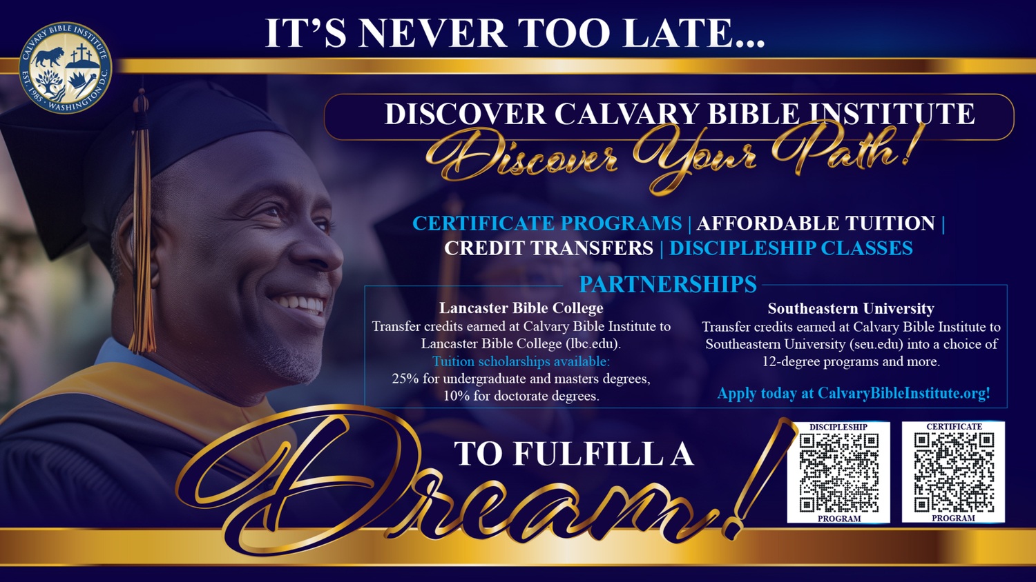 Calvary Bible Institute Inc logo