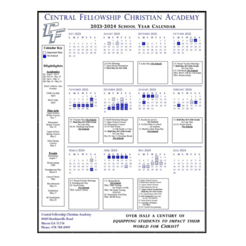 Central Fellowship Christian Academy | Calendar Central Fellowship Christian Academy | Calendar