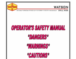 Watson Drill Rigs | Publications