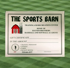 The Sports Barn Gift Certificates