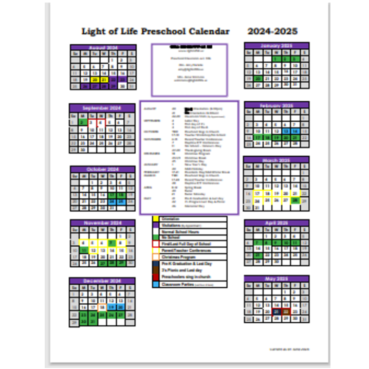 light-of-life-lutheran-church-2024-2025-preschool-calendar