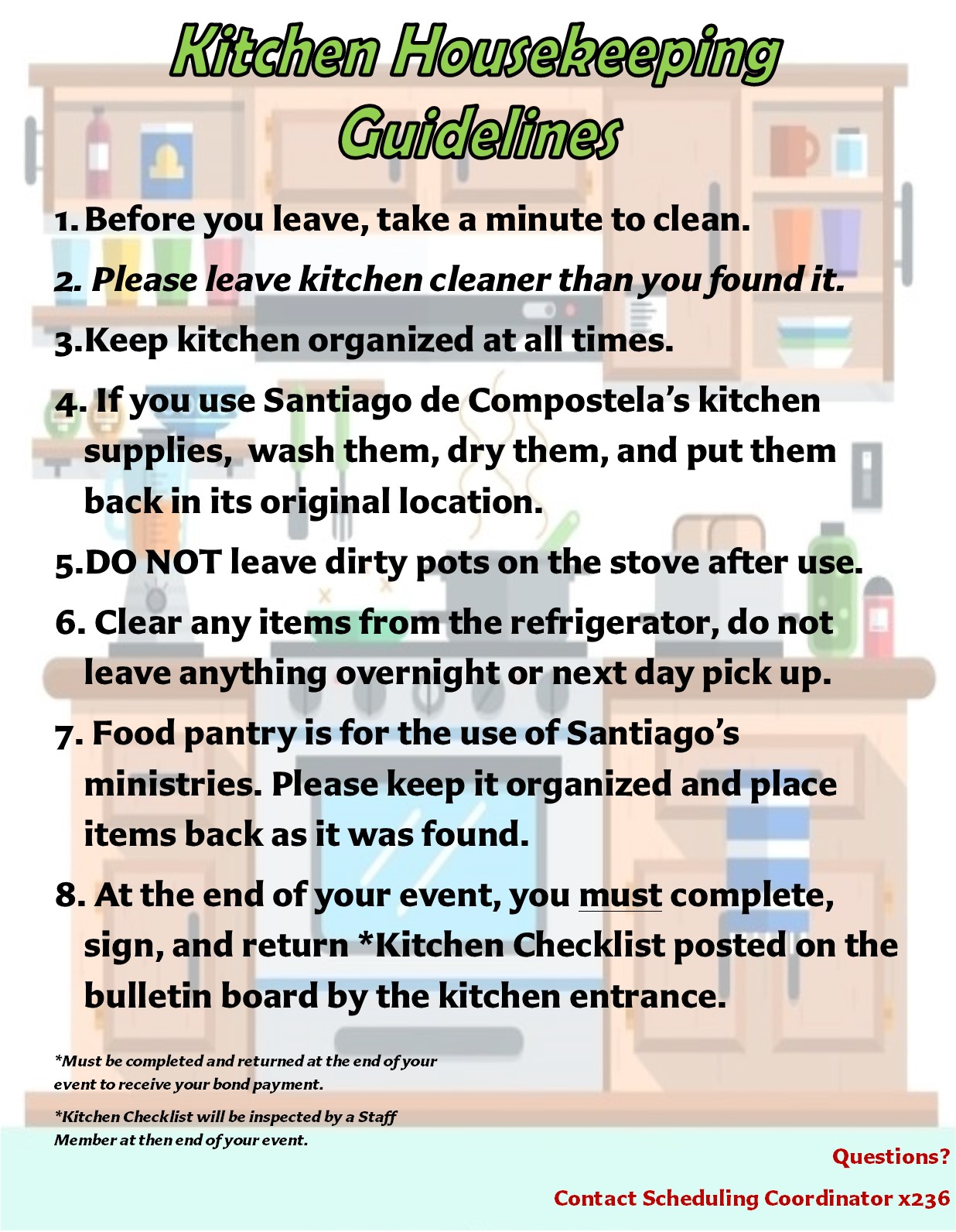 Santiago de Compostela Catholic Church Facility Scheduling