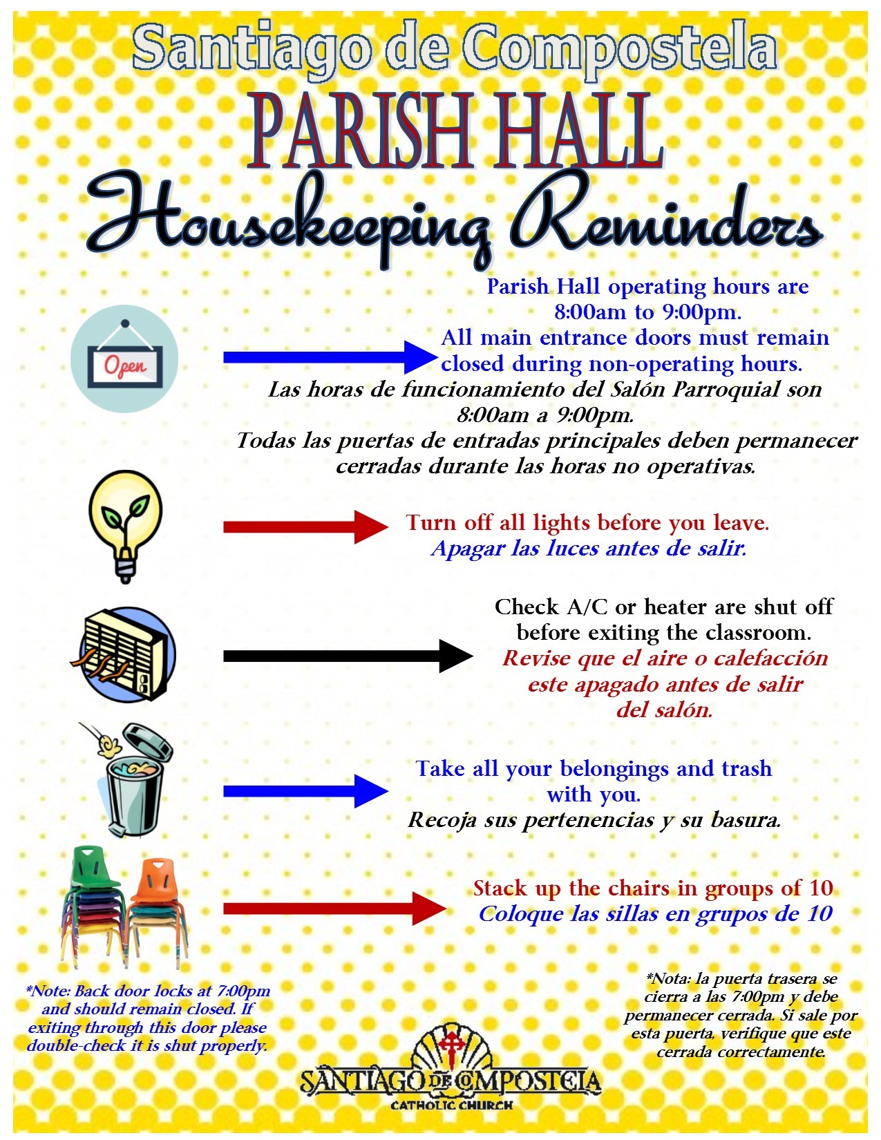 Santiago de Compostela Catholic Church Facility Scheduling