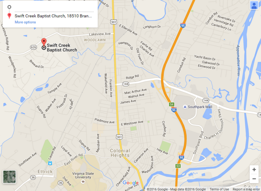 Swift Creek Baptist Church Colonial Heights, Virginia Find Us