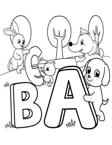 Join our adorable animal friends on an exciting alphabet scavenger hunt through educational coloring pages! Learn letters, words, and colors while having fun with cute creatures.