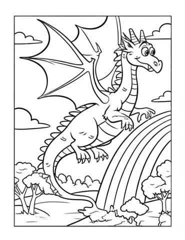 Unleash your creativity and bring to life a majestic dragon as it soars through the sky on coloring pages for adults. Use coloring book markers to add vibrant colors and make this mythical creature come to life.