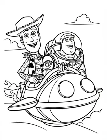 Get ready for an action-packed coloring experience with Woody and Buzz Lightyear as they team up to save the day on Disney coloring pages. Let your imagination run wild as you bring these beloved characters to life with vibrant colors and creative designs.