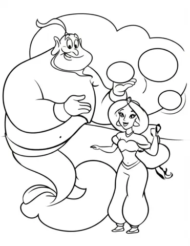 A Magical Genie Granting Jasmine Three Wishes Princess Jasmine Free 
