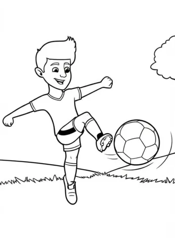 Get your kids excited about sports with our coloring pages featuring a professional soccer player scoring a winning goal in a championship game. Let their creativity run wild as they color in their favorite sports moments.
