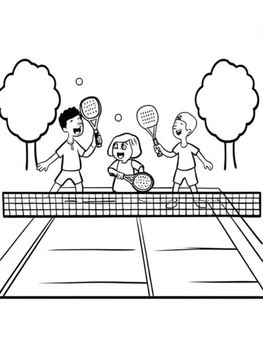 Bring the fun of padel to life with our custom coloring pages! Kids and adults alike will love coloring in scenes of padel players, rackets, and courts in vibrant custom colors.