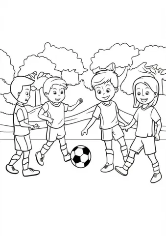 Explore our collection of team sports coloring pages featuring soccer, basketball, football, and more. Perfect for sports fans of all ages!