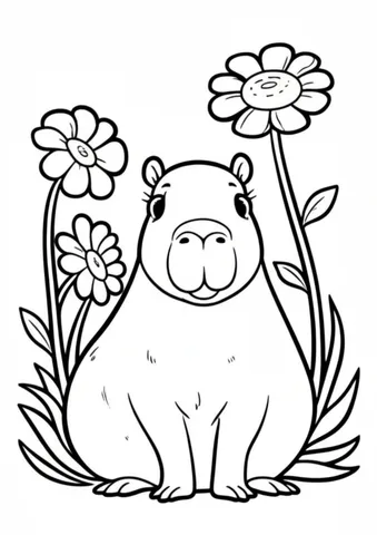 Get ready for a colorful adventure with A Curious Capibara! These coloring pages will take you on a journey through a new world of colors. Join the curious capibara as it discovers vibrant landscapes, playful animals, and endless possibilities.