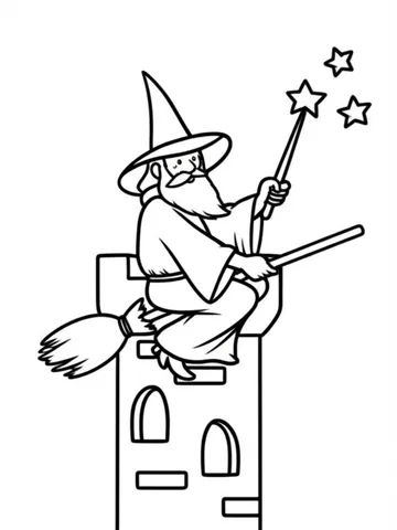 Explore the magical world of wizards and mystical creatures with our custom coloring pages. Let your imagination run wild as you color in scenes of a wizard casting spells with a magical wand in a castle filled with dragons, unicorns, and other fantastical creatures.