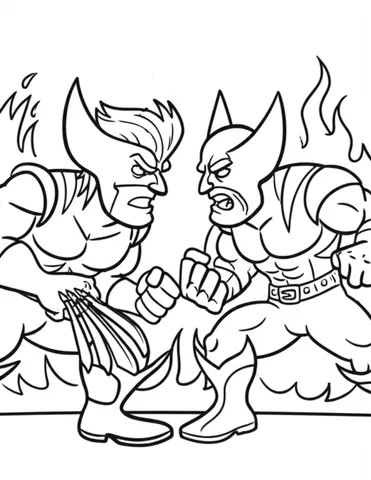 Join Wolverine on an intense training session as he hones his mutant abilities on Marvel coloring pages. Get ready for action-packed scenes and colorful adventures with one of the most iconic X-Men characters.