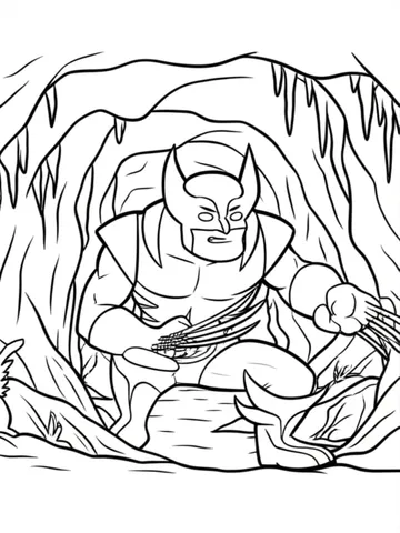 Explore the exciting world of Wolverine as he uses his enhanced senses to track down a hidden target in a dark and mysterious cave. Bring these thrilling adventures to life with our coloring pages!