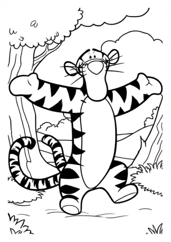 Join Tigger on his adventure through the forest as he searches for his friends! These coloring pages will bring the beloved characters to life and provide hours of fun for kids.