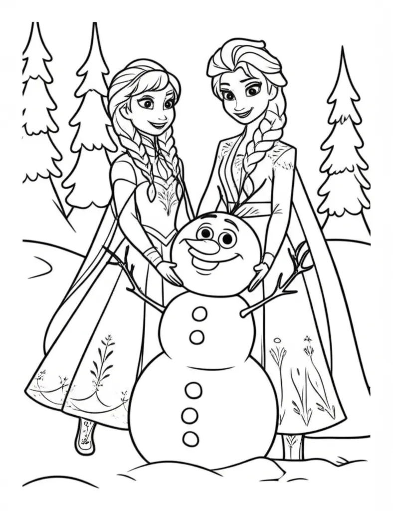Frozen Elsa Coloring Pages - Frozen Elsa And Anna - Disney Coloring Pages