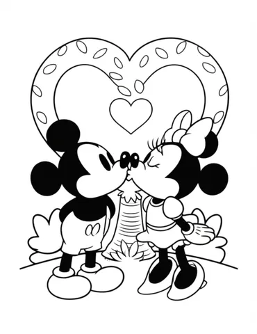Bring the magic of Disney to your Valentine's Day celebration with our collection of Disney Valentine's Day coloring pages. From Mickey and Minnie to Disney princesses, these coloring pages are perfect for kids and adults alike.