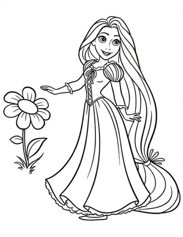 disney princess rapunzel coloring pages
