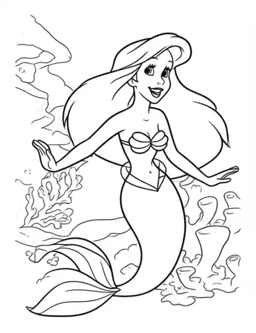 Explore the world of Disney Princess Ariel with our collection of coloring pages featuring scenes from her underwater adventures. These printable pages are perfect for kids who love to color and imagine!