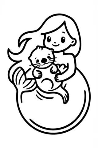 Get ready to dive into a magical world with our coloring pages of a mermaid and her sea otter friend floating on a giant bubble. Let your imagination soar as you bring these enchanting scenes to life with your own colors and creativity.