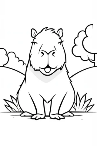 Find the cutest coloring pages of capibaras on our website! These cute and cuddly creatures are perfect for kids and adults to color. Download and print our free capibara coloring pages today!