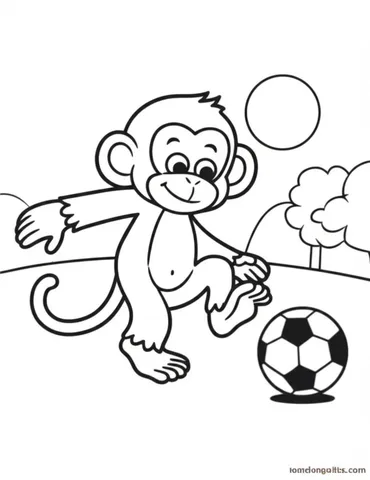 Bring the excitement of soccer onto your coloring pages with our monkey playing soccer characters. Let your child's imagination run wild as they color and create their own soccer scenes.
