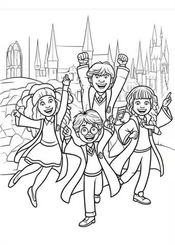 Unleash your creativity with our custom coloring pages featuring the funky and magical world of Harry Potter. Choose your favorite characters and colors to create unique and personalized masterpieces.