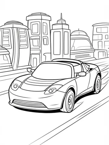 Explore a world of custom coloring pages featuring the iconic Tesla Roadster in a variety of custom colors. Let your creativity run wild with our uncategorized collection of unique designs.
