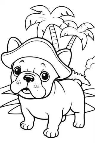 Join A Frenchy Bull on a thrilling adventure as he sets out to find buried treasure on a deserted island. These coloring pages are perfect for kids who love pirates and animals!