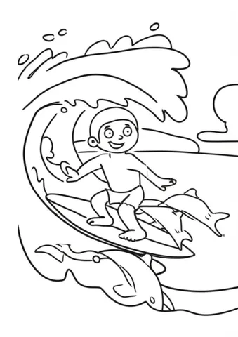 Get ready to ride the waves with A Saja Boy and his dolphin friends! These coloring pages feature A Saja Boy catching some gnarly waves with his dolphin pals by his side. Perfect for kids who love the ocean and surfing!