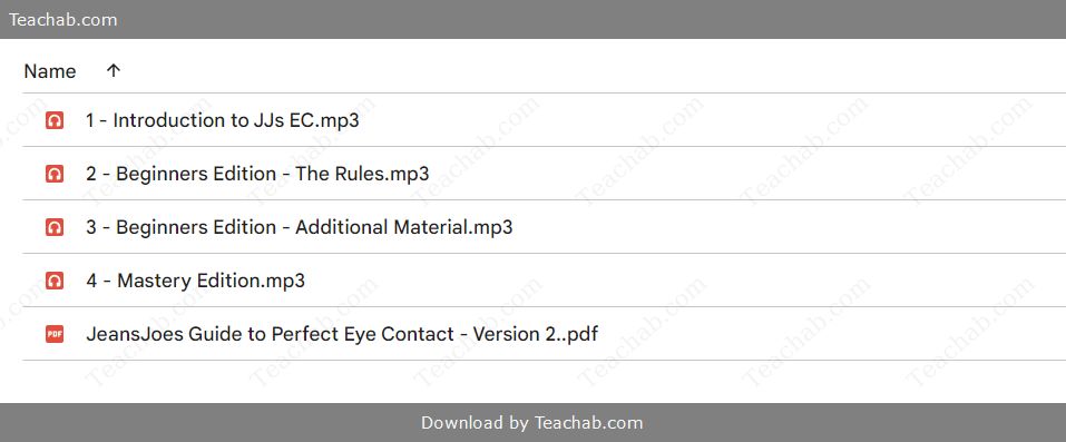 Guide To Perfect Eye Contact by Jeans Joe Free Download