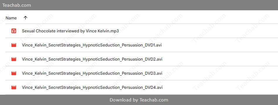 Secret Strategies of Hypnotic Seduction and Persuasion by Vince Kelvin Free Download