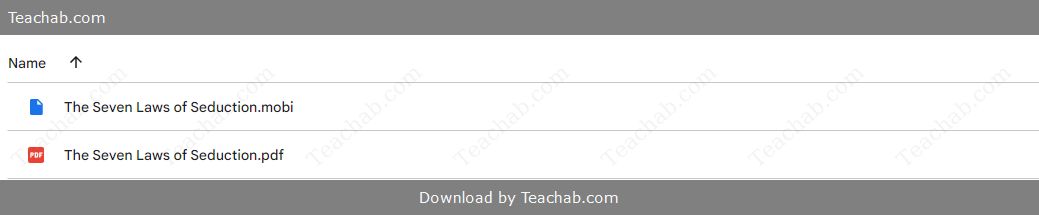 Seven Laws of Seduction by Troy Francis Free Download