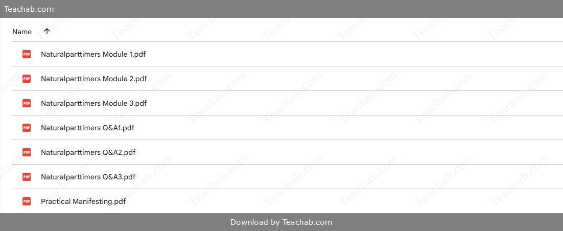 Natural Part-Timers Workshop by Tony Shepherd Free Download