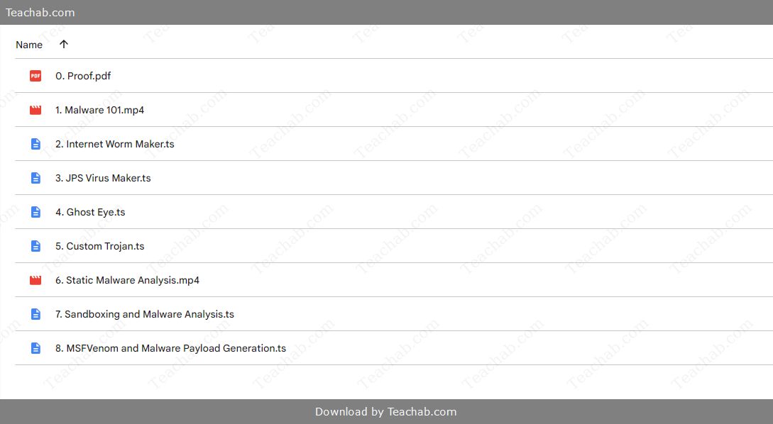Ethical Hacking: Malware Development By Stone River eLearning Free Download