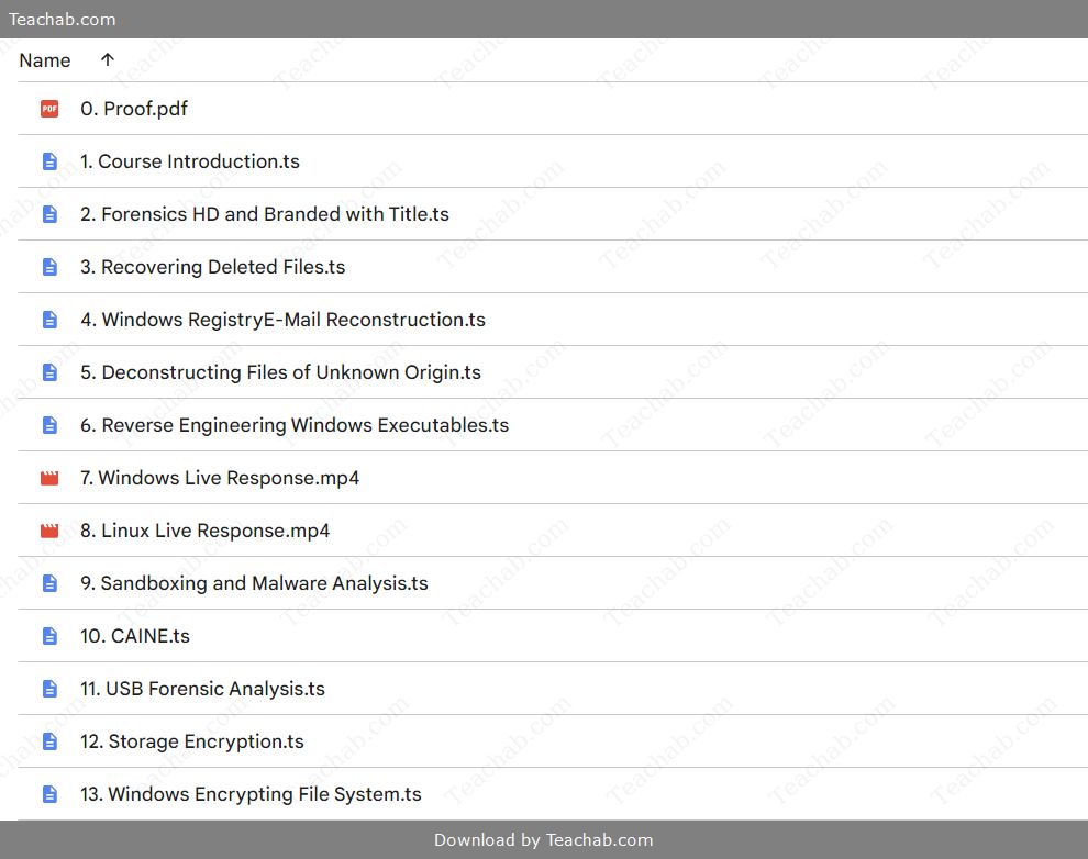 Digital Forensics for Cyber Professionals By Stone River eLearning Free Download