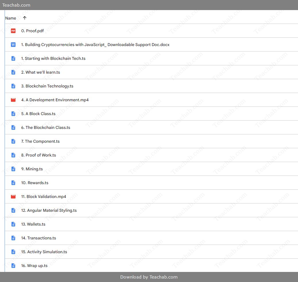 Building Cryptocurrencies with JavaScript By Stone River eLearning Free Download