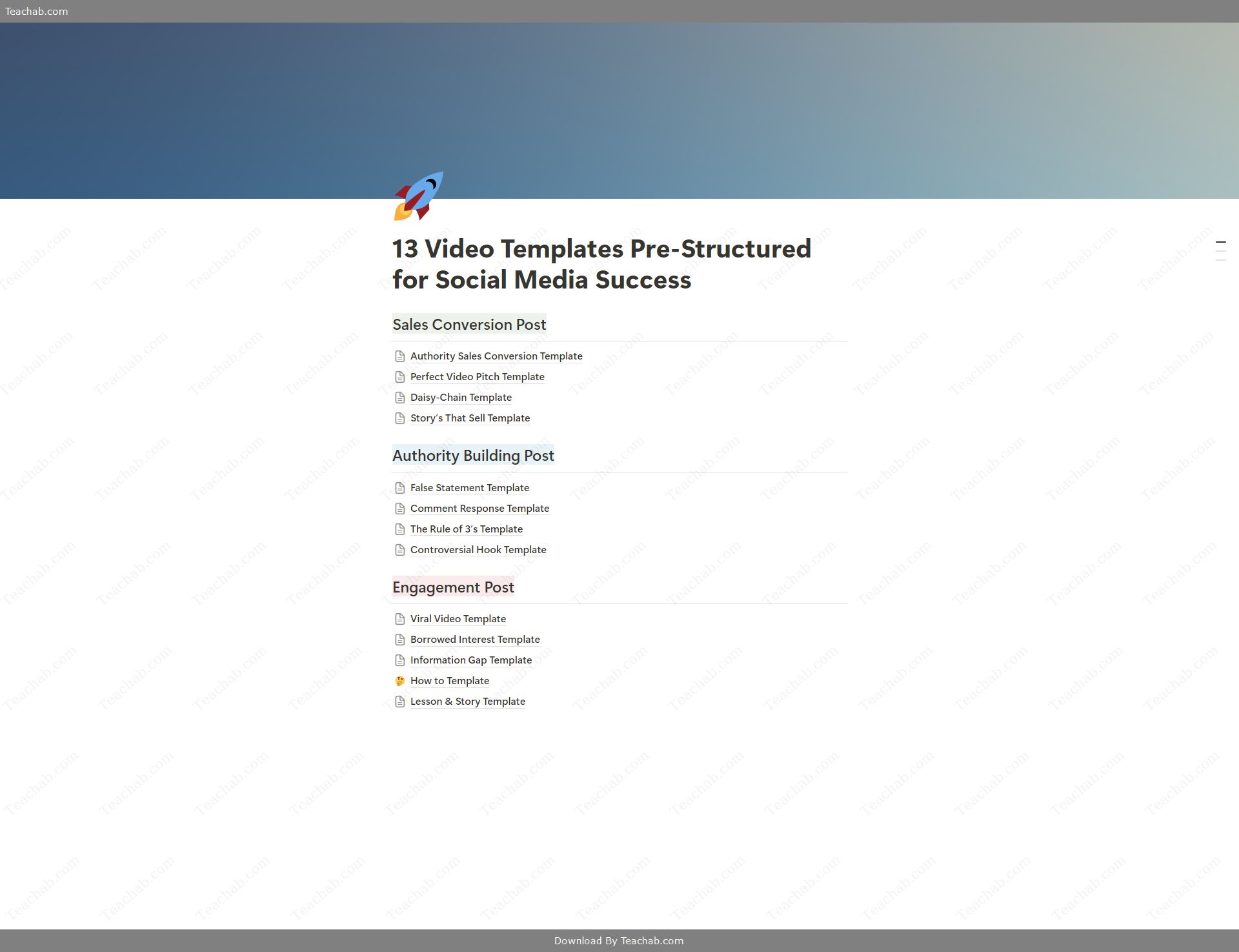 13 Pre-Structured Video Templates by Devin Jatho Free Download