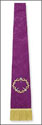 Purple Bemberg Stole with Gold Fringe